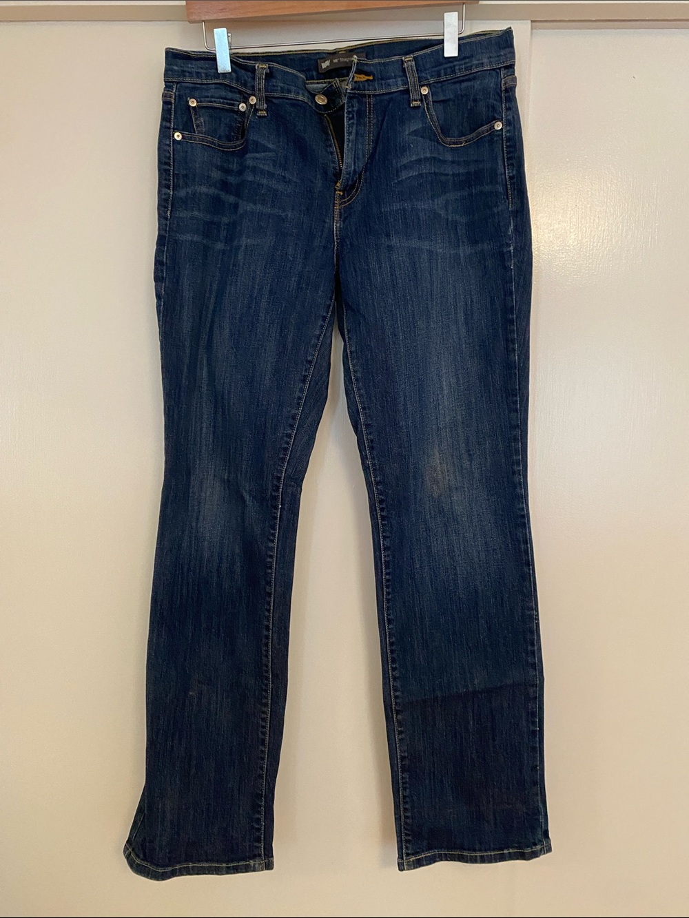 Classic Women's Dark Blue Straight-Leg Jeans levi’s 505